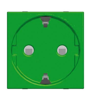  артикул 2CLA228800N8001 название ABB NIE Zenit Зеленый Розетка с/з с защитными шторками