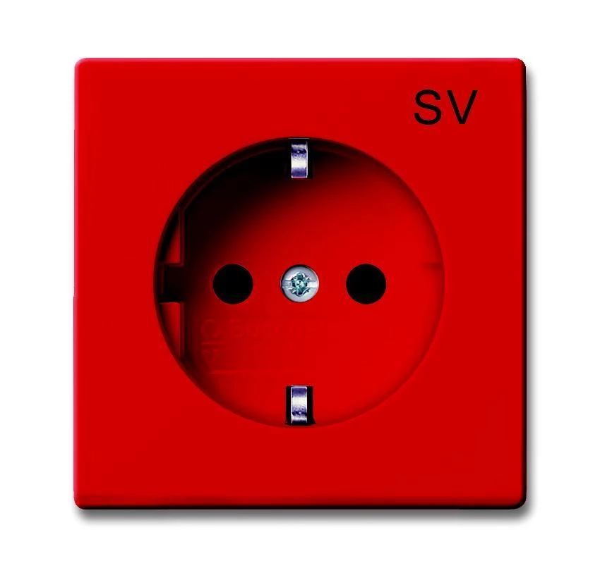  артикул 2011-0-6151 название ABB BJB Basic 55 Красный Розетка SCHUKO 16А 250В, с маркировкой SV