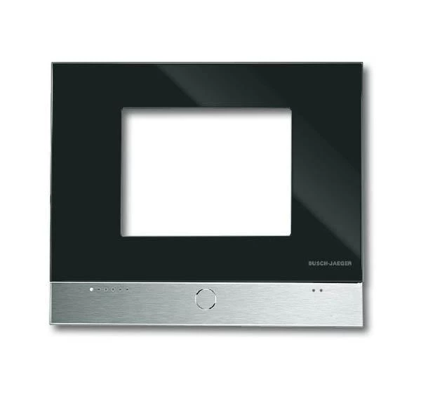  артикул 6136-0-0141 название ABB KNX Чёрн стекло+алюминий Рамка декоративная для панели SMARTtouch
