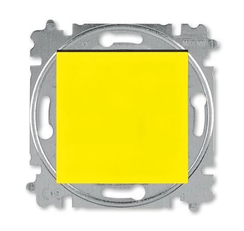  артикул 2CHH599145A6064 название Выключатель 1-клавишный; кнопочный , Желтый/Дымчатый черный, Levit, ABB