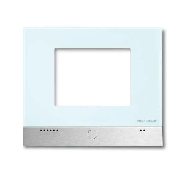  артикул 6136-0-0155 название ABB KNX Белое стекло+алюминий Рамка декоративная для панели SMARTtouch