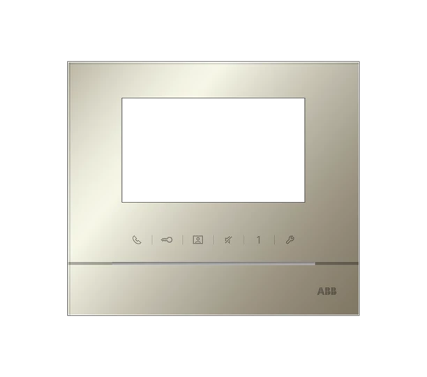  артикул 52313FC-G название ABB Рамка для абонентского устройства 4,3, золотой, с с символом индукционной петли