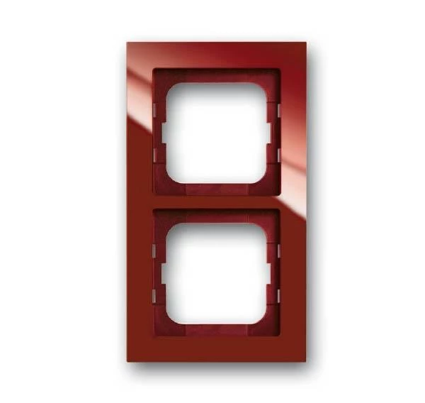  артикул 1754-0-4477 название Рамка 2-ая (двойная), цвет Foyer (красный), Axcent, ABB