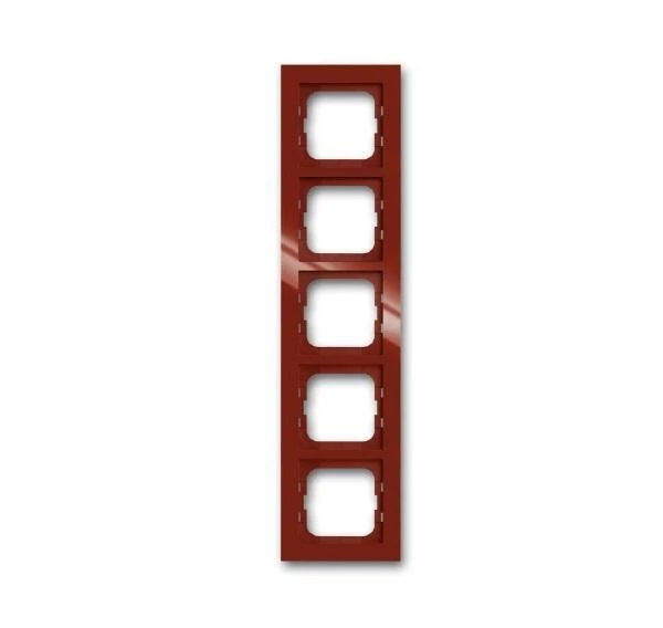  артикул 1754-0-4480 название Рамка 5-ая (пятерная), цвет Foyer (красный), Axcent, ABB