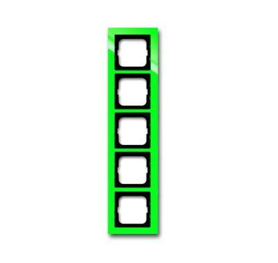 артикул 2CKA001754A4351 название Рамка 5-ая (пятерная), цвет Зеленый, Axcent, ABB