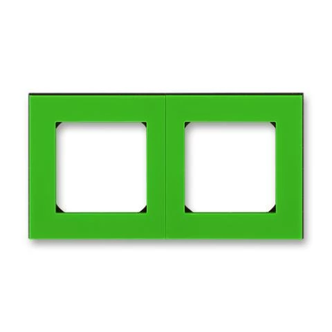  артикул 2CHH015020A6067 название Рамка 2-ая (двойная), цвет Зеленый/Дымчатый черный, Levit, ABB