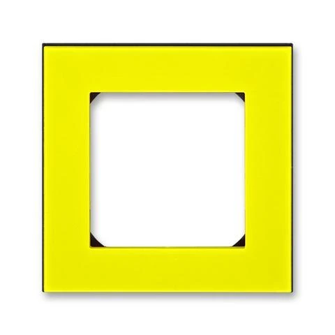  артикул 2CHH015010A6064 название Рамка 1-ая (одинарная), цвет Желтый/Дымчатый черный, Levit, ABB