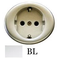  артикул 5588 BL-8188 название Розетка 1-ая электрическая , с заземлением (винтовой зажим) , Белый, Tacto, ABB
