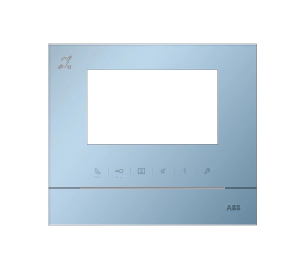  артикул 52313FC-L название ABB Рамка для абонентского устройства 4,3, голубой, с с символом индукционной петли