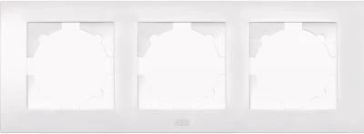  артикул 612-010200-227 название Рамка 3-ая (тройная), цвет Белый, Cosmo, ABB