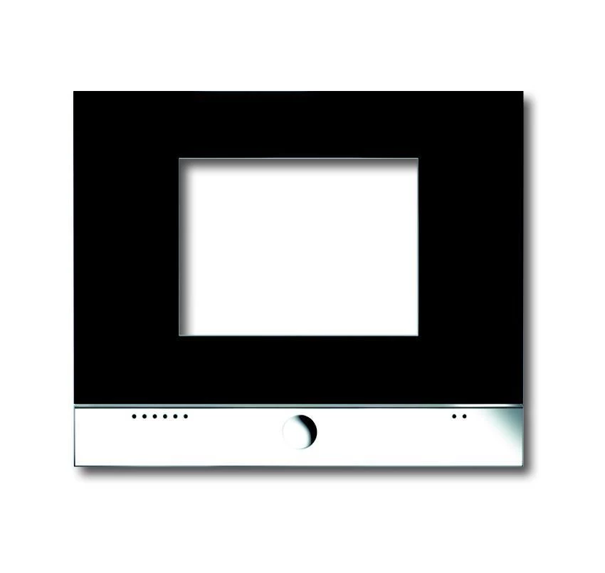  артикул 6136-0-0139 название ABB Декоративная рамка для панели (черное стекло, хром)